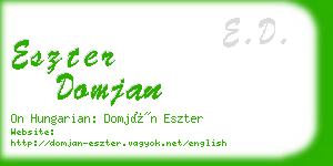 eszter domjan business card